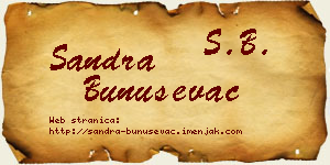 Sandra Bunuševac vizit kartica